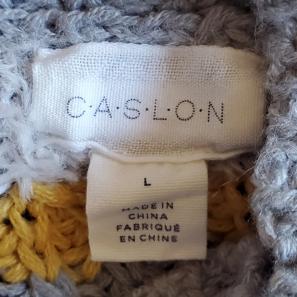 CASLON Nordic Round Striped Sweater Womens Large L - Picture 3 of 4